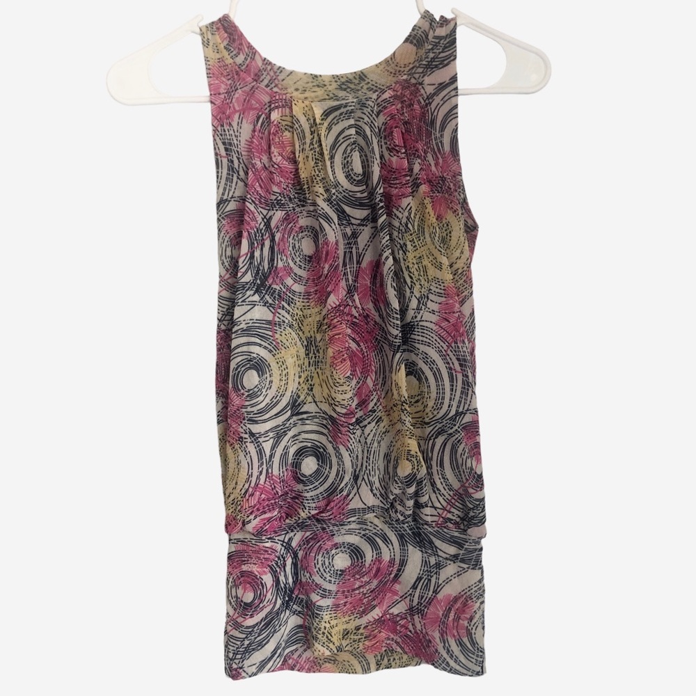 Sweet Pea By Staci Frati Nylon Stretch Halter Back Tie Wide Waist Top T11